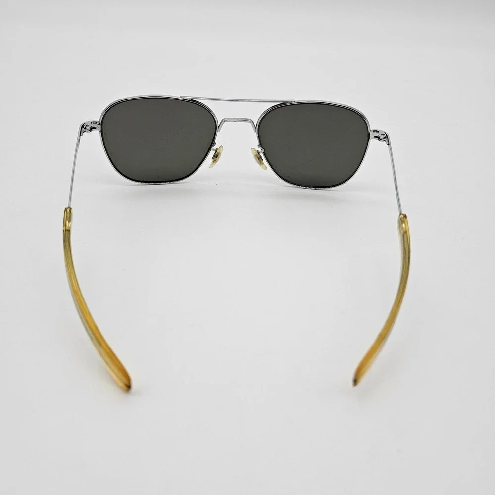 VTG Randolph Engineering Aviator Sunglasses 5 1/2 Silver Frames Original Case